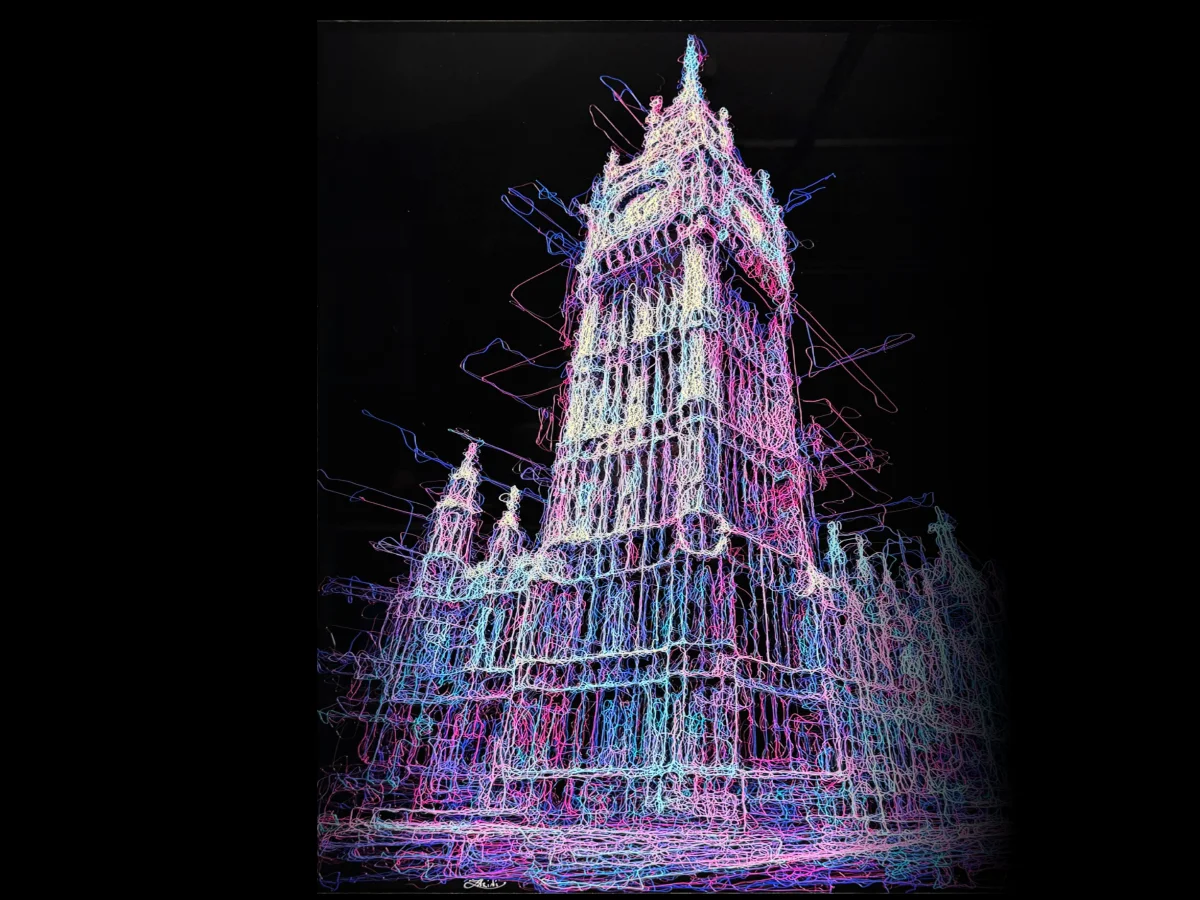 Cityscape Collection Header Image Big Ben scribble painting colourful