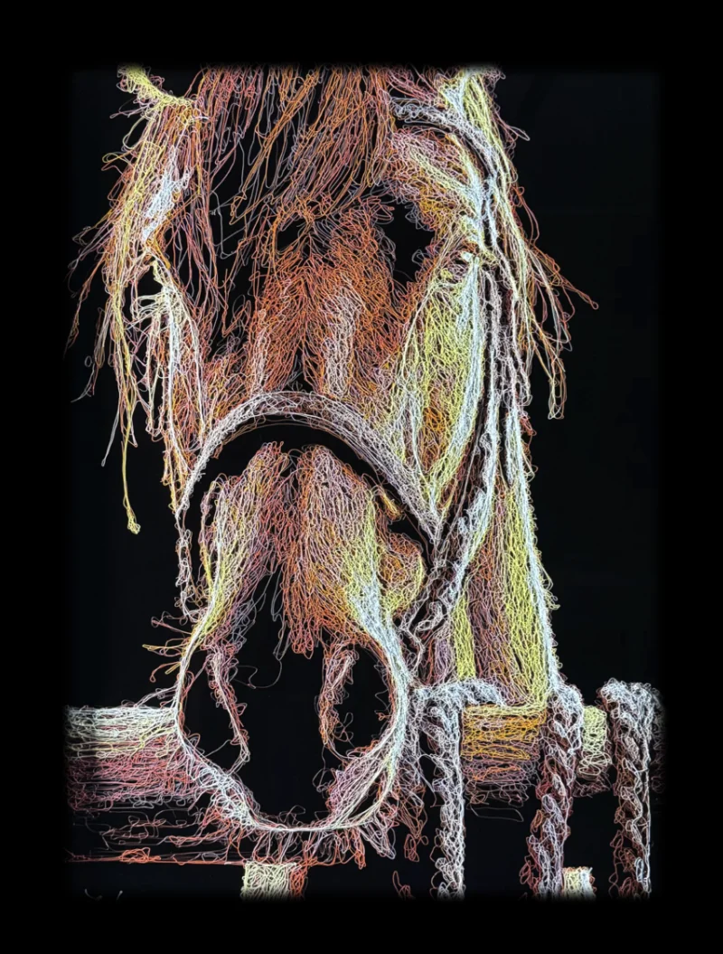 Painting of a horse by Zalini