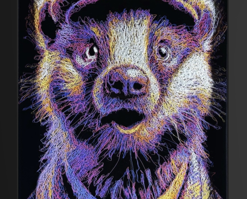Badger suprised painting