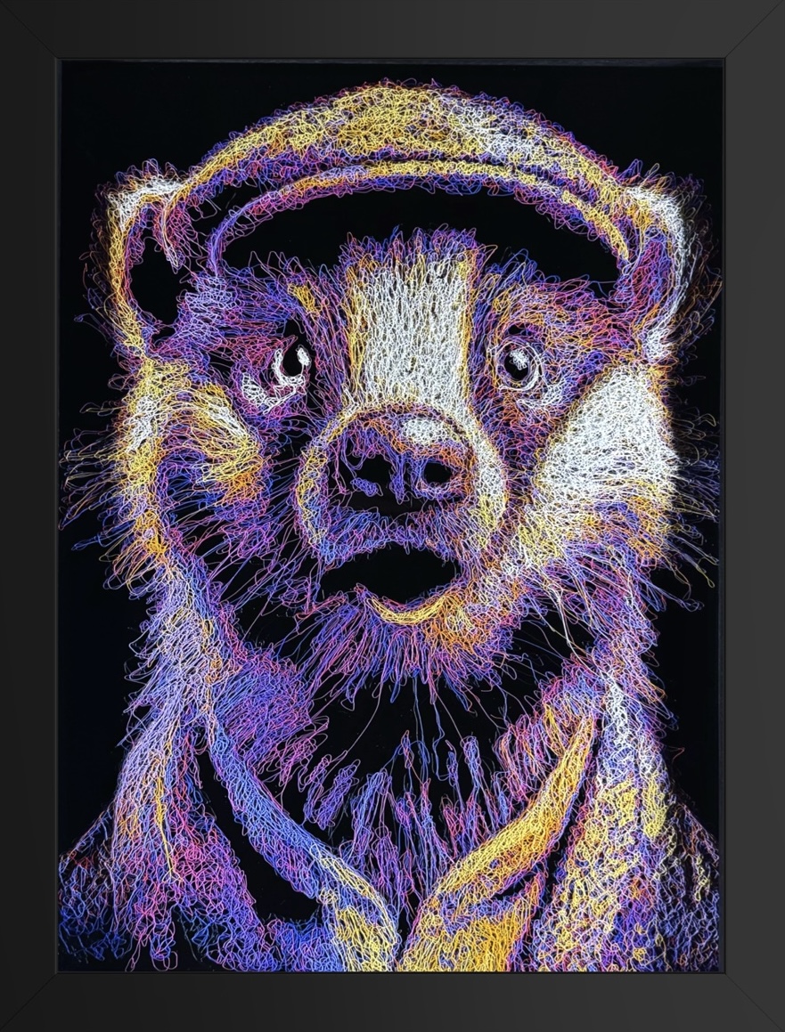 Badger suprised painting