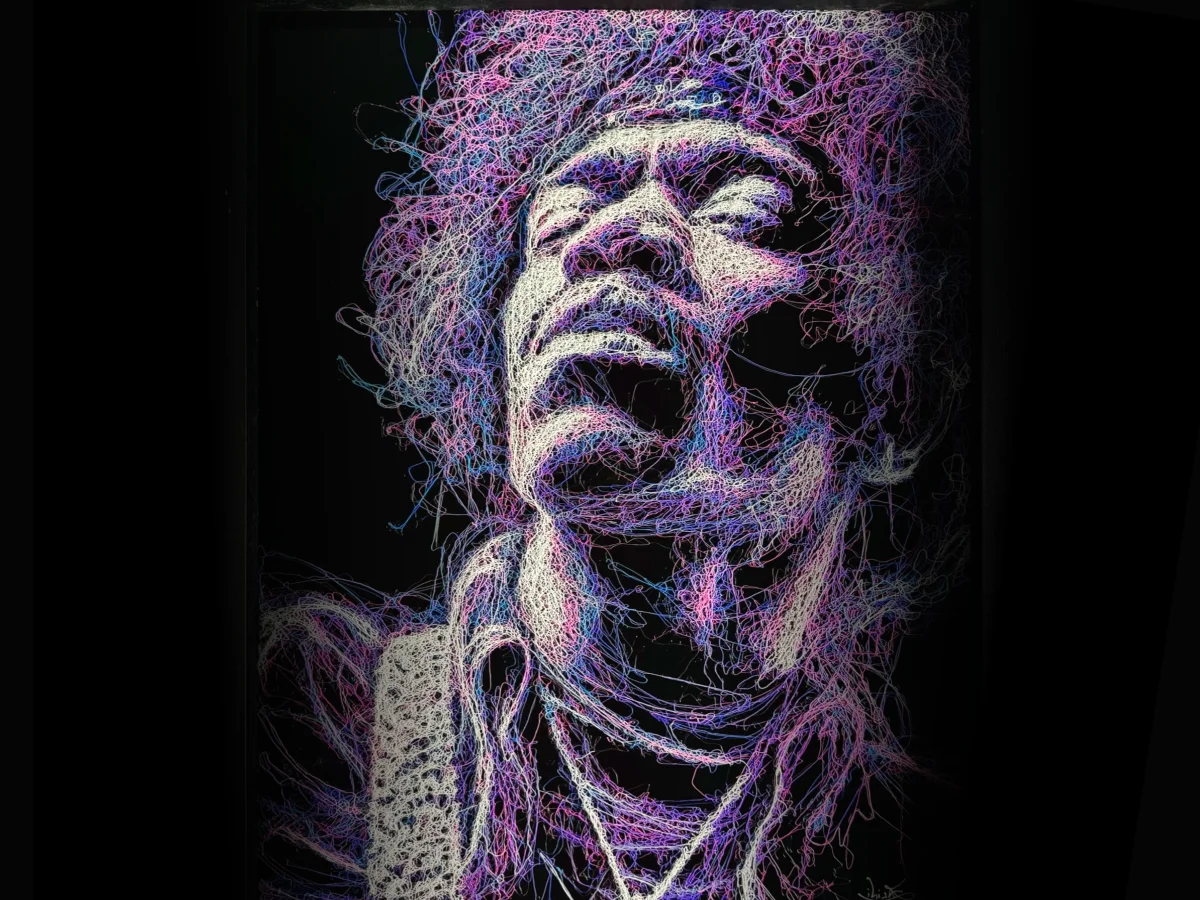 Jimi Hendrix Scribble Art